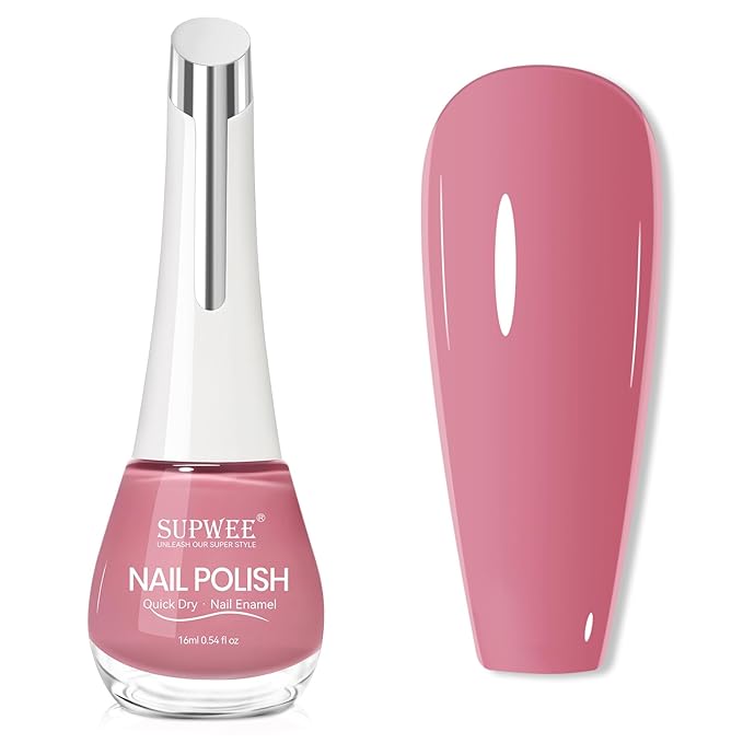 Sheer Nude Quick Dry Nail Polish, 16ml Air Fast Dry Regular Nail Polish Lacquer High Glossy Fall Finger Nail Manicure DIY Nail Art Salon Gift for Women Girl