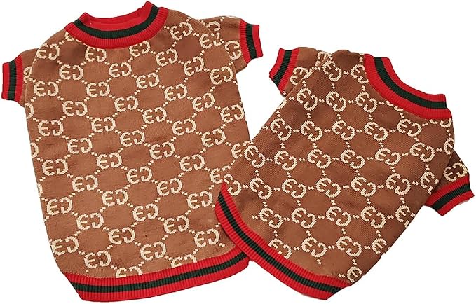 Everything Chic Luxury Dog Sweater – Soft Knit Designer Pet Outfit for Small Dogs & Puppies, XS–L, Stylish Warm Clothing for Yorkies, Chihuahuas, Dachshunds, Maltese, French Bulldog