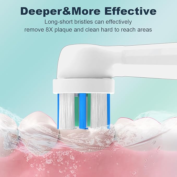 iO Replacement Heads Compatible with Oral B iO Electric Toothbrush,Compatible with Oral B iO Series 2/3/4/5/6/7/8/9/10,Premium Bristles for Deep Cleaning&Gentle Care,