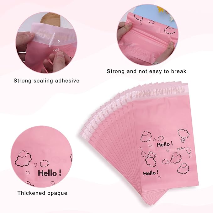 Pink Opaque Feminine Hygiene Disposal Bags - 7x12inches, Pack of 100 with Storage Bag - For Tampons & Sanitary Liners