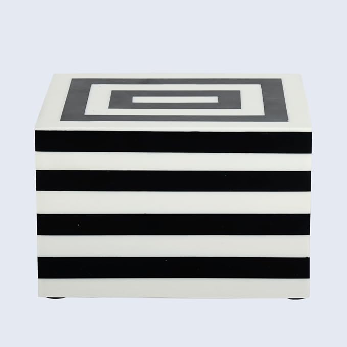 Handicrafts Home Decorative Keepsake Box 6x4.5 – Small Organizer Box with Lid, Boho Decorative Storage, Retro Memory Box, Unique Coffee Table Décor, Jewelry or Trinket Box, Modern Shelf Decorative Box