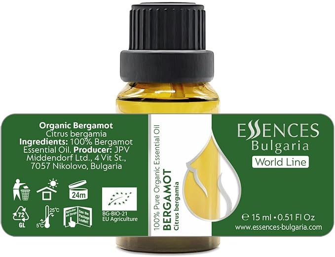 Citrus Set Organic Essential Oils |1.52 Fl Oz | Orange + Green Mandarin + Bergamot | 100% Pure and Natural | Undiluted | Therapeutic Grade | Non-GMO | (3 pcs x 15 ml)