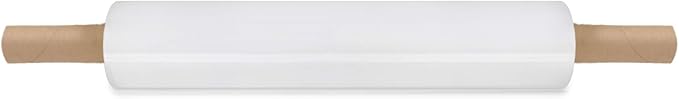 20 inch x 1000 Feet Stretch Wrap Extended Core Handle, Clear Stretch Film, 192 Rolls