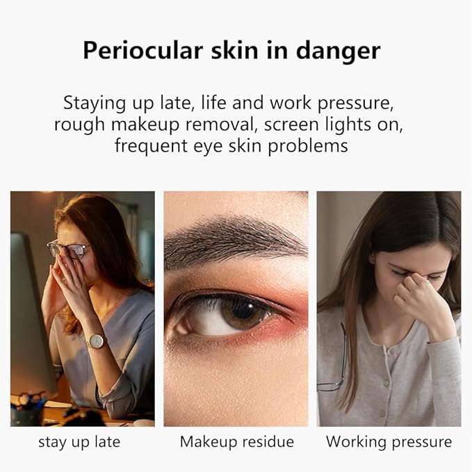 2Pcs Bosein Eye Cream, containing retinol and hyaluronic acid, correcting acne and swelling, daily eye wrinkle cream, anti-aging and smooth skin care, suitable for women and men, 0.7 ounces
