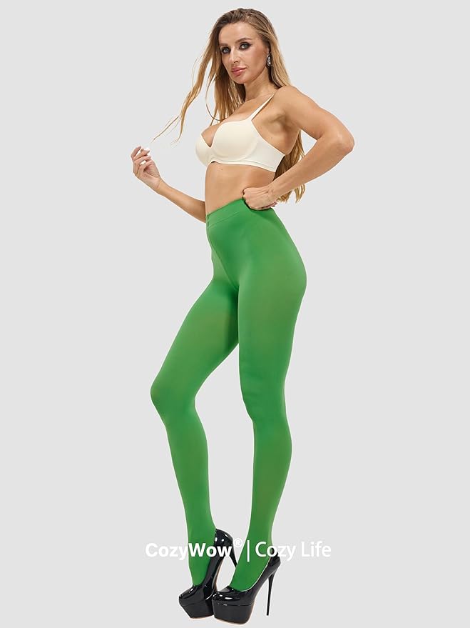 CozyWow Women's 80D Soft Opaque Tights, High Waist Solid Color Womens Tights with 30+ Colors