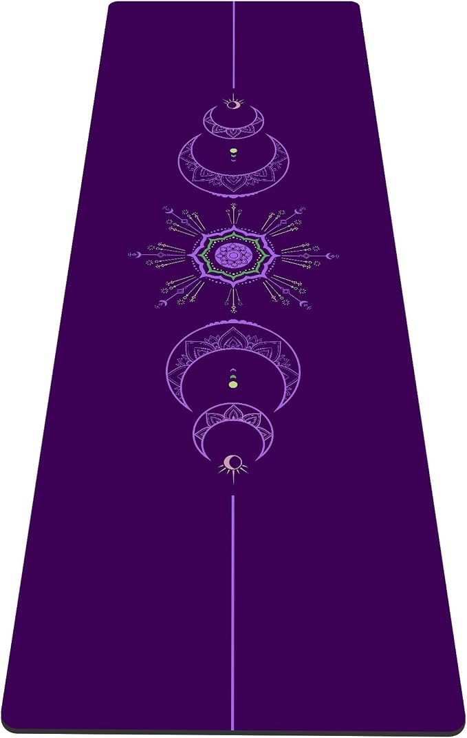 nuveti Yoga Mat Print Extra Thick TPE Non Slip Fitness Exercise Mat with Carrying Bag,72"x24" Extra Thick 6MM Exercise & Workout Mat for Yoga, Pilates Fitness and Floor Exercises