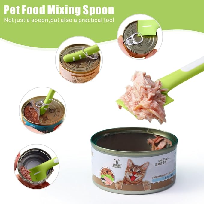 Idepet 4 Pcs Cat Strip Feeders Spoon,Cute Cats Treat Squeeze Spoons Pet Food Mixing Spoon Multifunctional Lickable Treat Feeding Dispenser for Cat Liquid Snack and Wet Food(Bule&Pink&Purple)