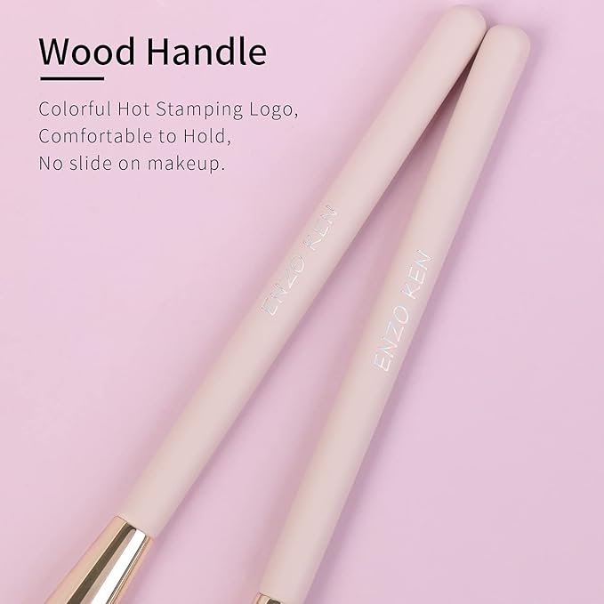 Angled Concealer Brush Under Eye, Concealer Brush, Nose Contour Brush, Small Concealer Brushes, Under Eye Makeup Brushes, Under Eye Brush, Concealer Makeup Brushes. Pink and Gold 11M