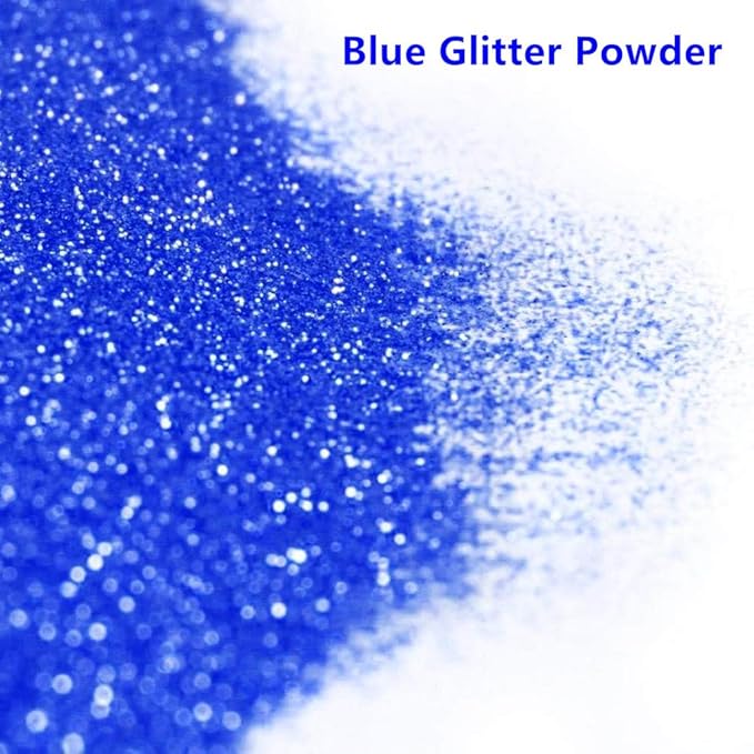 Go Ho Hair and Body Glitter Spray,Blue Glitter Spray Dry Powder Makeup for Clothes,Festival Loose Sparkle Powder,Holographic Ultra Fine Resin Glitters for Crafts,10g