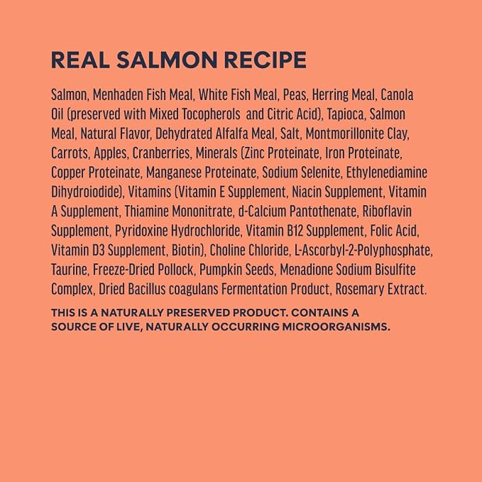 Instinct Original Dry Cat Food, Raw Coated Kibble, Real Salmon, 4.5 lb. Bag | Raw-coated kibble with wild-caught salmon for strong muscles, digestive health, and healthy skin & coat, grain-free
