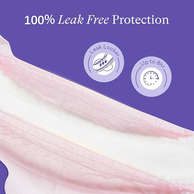 PurComfy Premium Postpartum Pads with Wings, Large Maximum Absorbency Postpartum Maternity Pads Ultra Soft Heavy Flow Secure Leak Protection After Birth, 48 Count