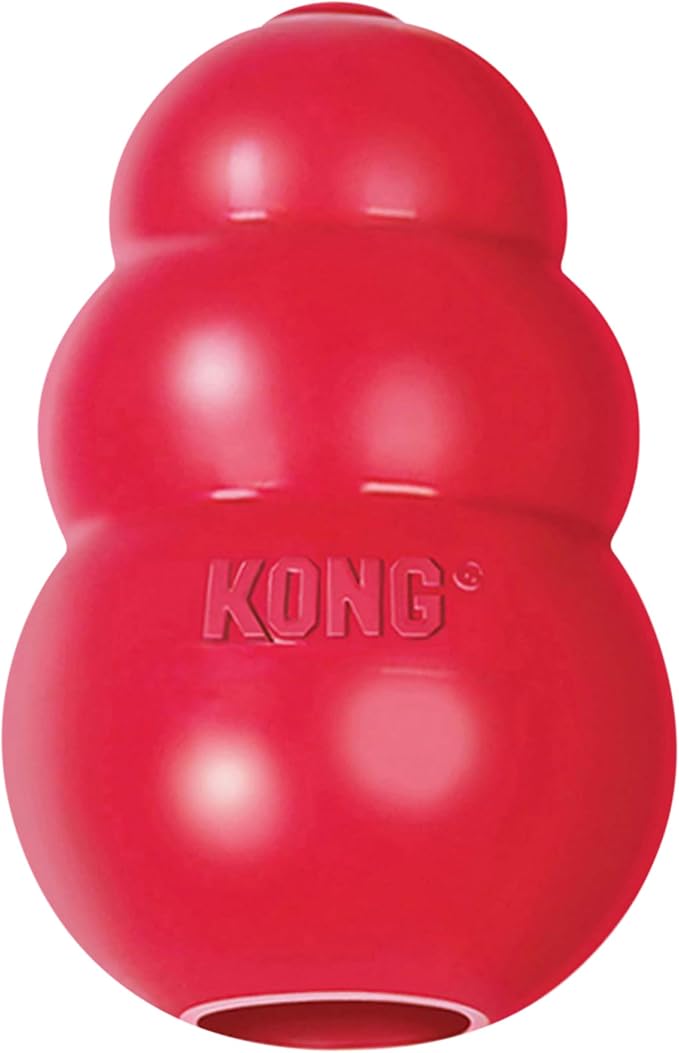 KONG Classic Stuffable Dog Toy, Natural Rubber Chew, for Large Dogs | Treat-Filling Fetch & Chew Toy with Erratic Bounce, Made from KONG Durable Natural Rubber for Extended Playtime