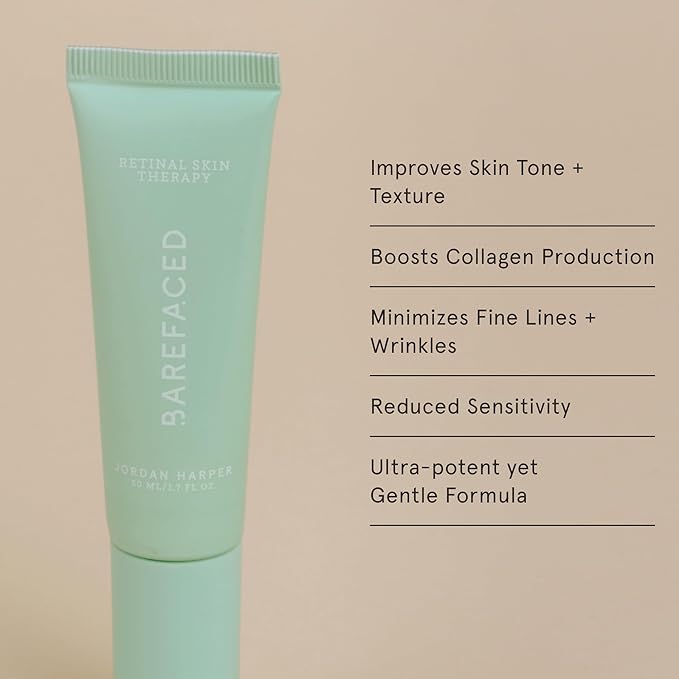 Barefaced Core Four - Original Toning Pads, Liquid Gold, RetinAL, Tinted SPF - the Foundation for Healthy Skin