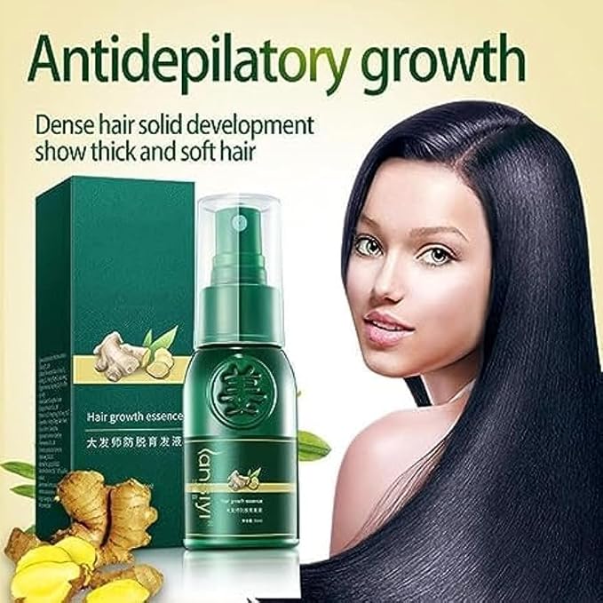 Shougagro Japanese Hair Growth Spray, HyunGang Korea Ginseng Ginger Hair Regrowth Serum Spray for Men Women (1 Pcs)