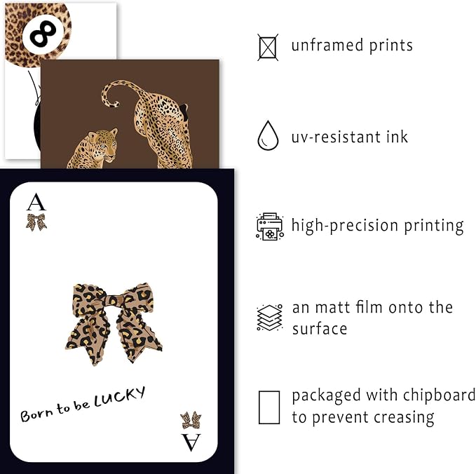 ANERZA 16 PCS Stockholm Style Room Decor, Cheetah Print Leopard Gallery Wall Art Prints Set for Bedroom, Preppy Posters for Living Room Aesthetic, Trendy Collage Kit Pictures, Funky Dorm Home Decor