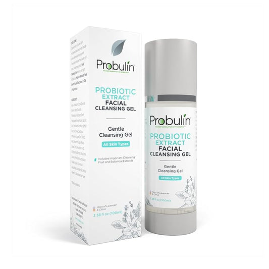 Probulin Probiotic Extract Facial Cleansing Gel - Exfoliates and Cleanses - 3.38 fl oz