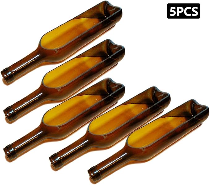 Wine Bottle vase not Included Hanger, only Bottle, Add Your Like Flowers, Plant(5PCS Coffee)