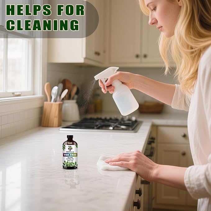Tea Tree Essential Oil, Tea Tree Oils, for Diffuser, Cleaning, DIY Candles, Soap, Humidifier, Home, Gift, Essential Oil, GV77ZF Tea Tree Fragrance Oil - 4 fl oz (120 ml)