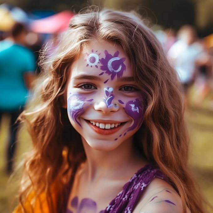 Face and Body Paint Purple (30gm)Non-Toxic High-Quality Paint for Children and Adults Halloween Makeup, Costumes, Festivals