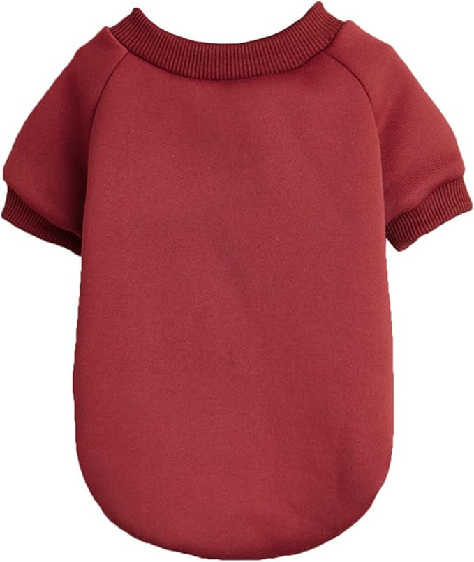 Soft Puppy Sweater for Small Dogs Winter Knit Pullover, Wine XS | Elastic Cuffs Pet Clothes, Holiday Party Matching, Fall Winter Daily Outfit, Soft Breathable Machine Washable Sweatshirt