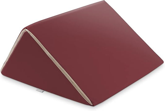 Saloniture Triangle Wedge Massage Table Bolster Under-Knee Pillow, Extra Large - 19 x 12 x 20 x 15.5 Inch - Burgundy