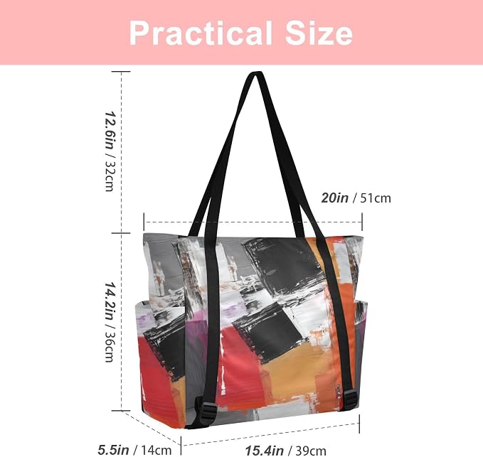 MCHIVER Yoga Bag for Women Men Large Yoga Mat Bag with Adjustable Strap Workout Bags Totes for Pilates Yoga Travel