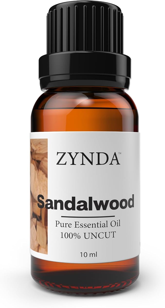 Sandalwood Essential Oil – 100% Pure & Natural Aromatherapy Oils | Organic Sandalwood Oil for Diffuser, Skin & Relaxation | Woody & Calming Scent Essential Oils – Uncut Premium Quality – 10ml