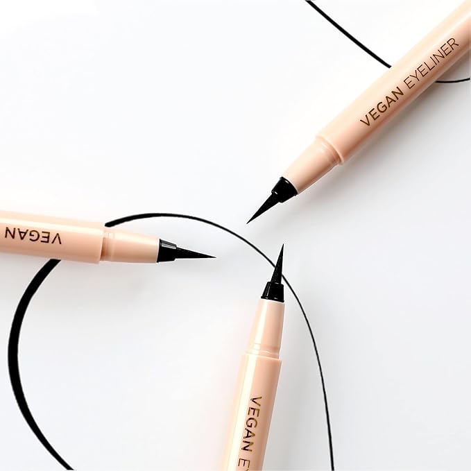 MIZON Liquid Vegan Eyeliner Long lasting Waterproof Smudge Proof sharp Tip Quick Dry Easy Cleansing Korean Make Up (0.02 Fl Oz)