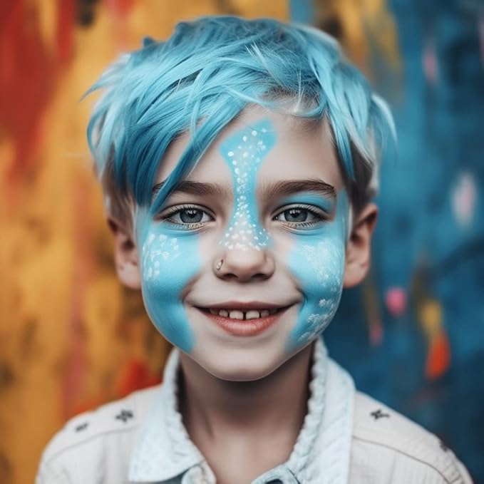 Face and Body Paint Pastel Blue (30gm)Non-Toxic High-Quality Paint for Children and Adults Halloween Makeup, Costumes, Festivals