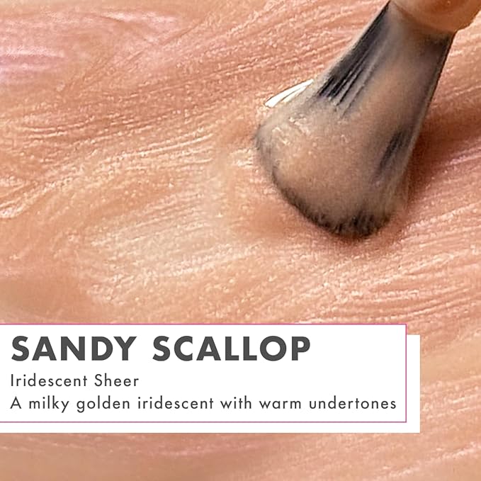 Olive & June Long Lasting Nail Polish | Spring Pastel Nails | Plump Gel-Like Finish No Lamp Needed | Lasts up to 10 days | 15-Free Vegan & Cruelty-Free Chip-Resistant | Sandy Scallop Golden Iridescent