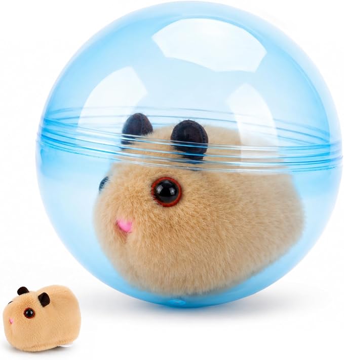 360° Self-Rolling Interactive Cat Toy Ball (Brown, Mouse)