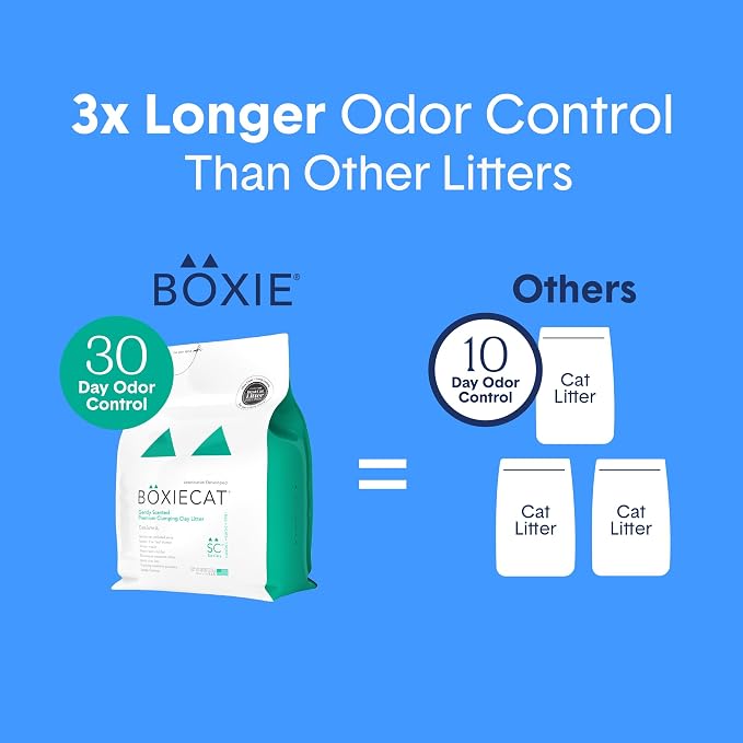 Boxie Premium Scented Clumping Cat Litter 30+ Day Odor Control 28 lb