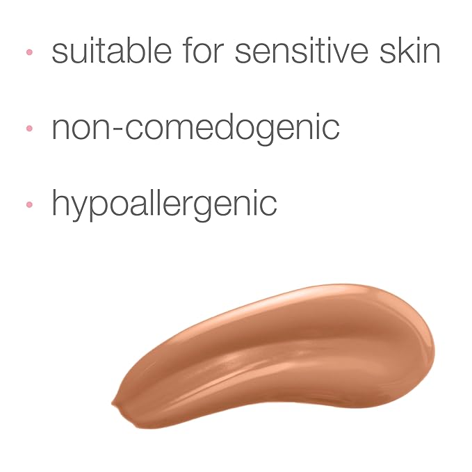 Neutrogena Healthy Skin Sensitive Skin Serum Foundation with Pro-Vitamin B5, Color Correcting & Pore Minimizing Liquid Foundation & Face Serum, Buildable Coverage, Medium/Deep 02, 1 oz