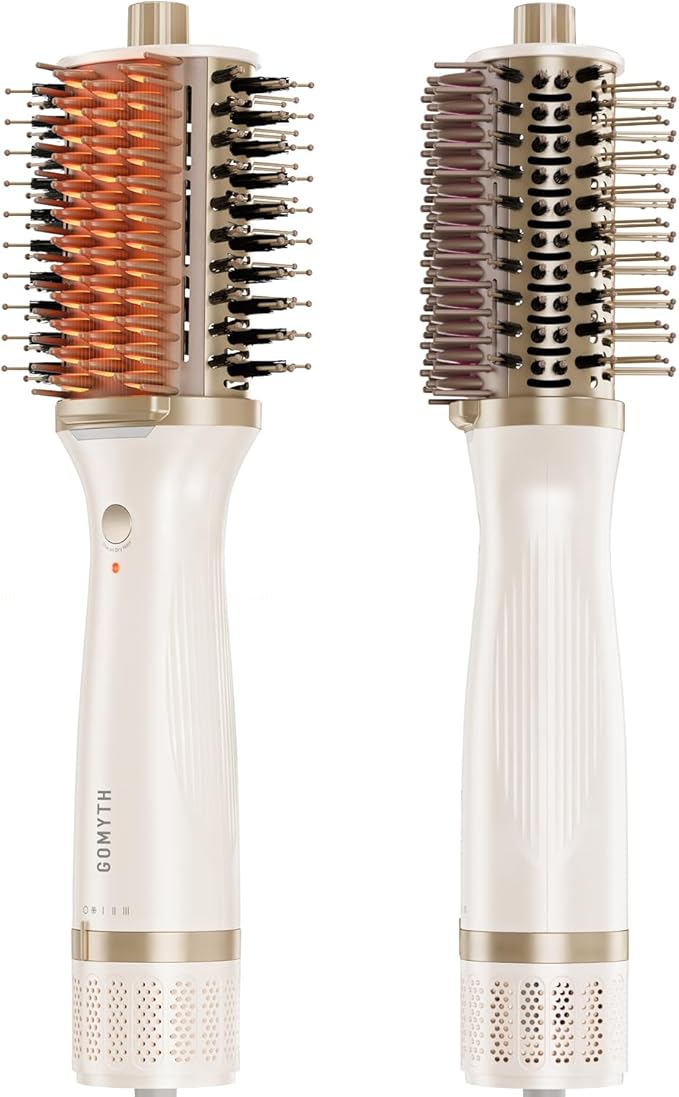 GOMYTH Upgraded 2-in-1 Blow Dryer Brush with Heated Comb - Volumizer Hair Dryer Brush for Hair Drying & Styling, Salon Blowouts, Frizz-Free Shiny Hair, Reduced Heat Damage, Suitable for All Hair Types
