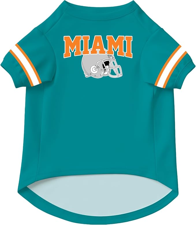 Miami Dog Clothes Personalized Pet Jersey T-Shirt Custom Name Number