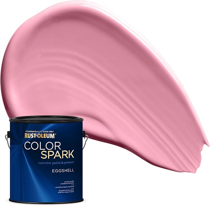 Rust-Oleum Color Spark Interior Paint and Primer in One, Eggshell, Frosé, 1 Gallon