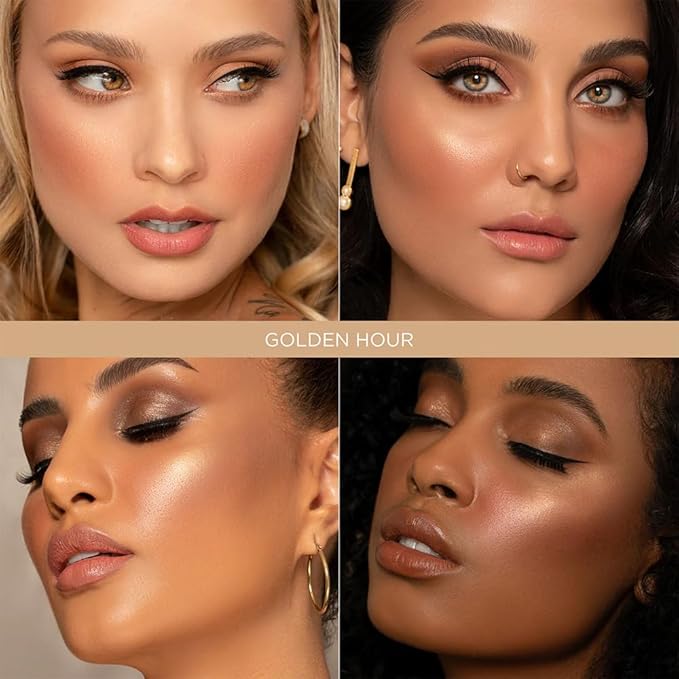 Sigma Beauty Highlighter Makeup – Illuminating Highlighting Powder for Face, Sheer Glimmer Face Highlighter for Cheeks, Cupid’s Bow, & Brow Bone (Golden Hour, Warm Amber Metallic)