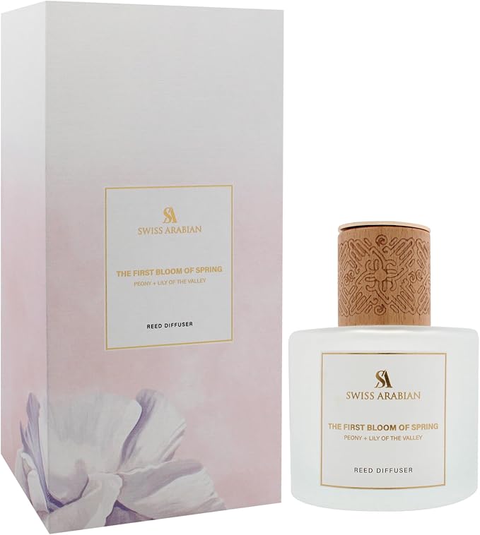 The First Bloom of Spring Reed Diffuser by Swiss Arabian for Unisex – Elegant 6.76 oz Aroma Diffuser