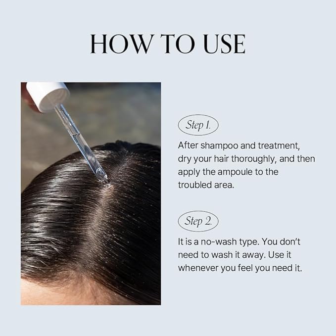 Growus Damage Therapy Scalp Scaling Ampoule, 1.69 fl.oz/ Scalp Serum with Protein and Seaweed Complex for Thicker Hair, Bulgarian Rose Scent, Free from Paraben, Sulfate