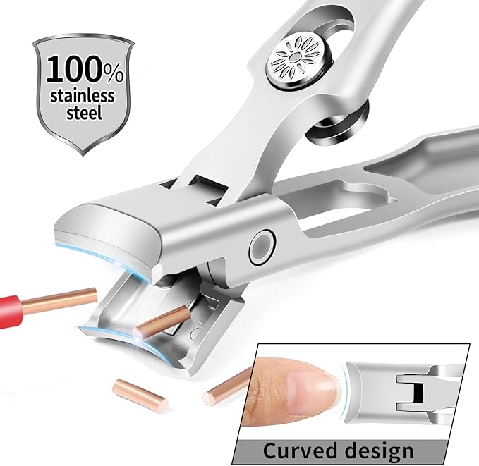Stocking Stuffers Gifts for Men Adults Seniors, Nail Clippers with Catcher, Christmas Gifts for Men Dad Boyfriend Teens Him, Heavy Duty Clipper with Safety Lock for Mens Women Seniors
