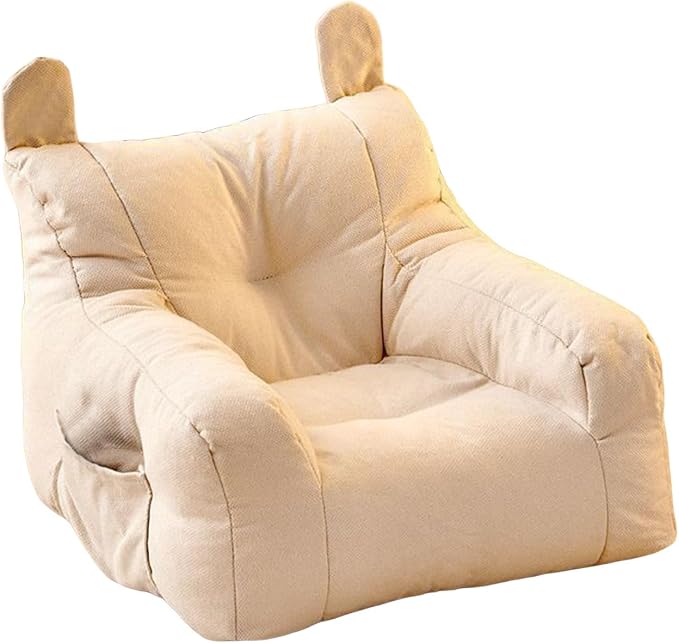 Cute Pet Furniture, Pet Bed for Medium Dogs and Cats, Soft Washable Pet Beds with Non-Slip Bottom and Raised Rim for Living Room, Bedroom, Kitchen, Balcony Indoor Use (White)