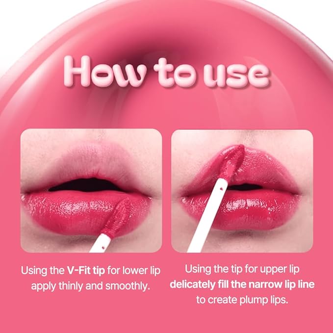 Berrisom Jelly Tattoo Tint, Long Lasting Korean Lip Stain with Jelly Texture, Transfer-Resistant Color, 3.8g / 0.13oz, 4 Shades (Appleberry)