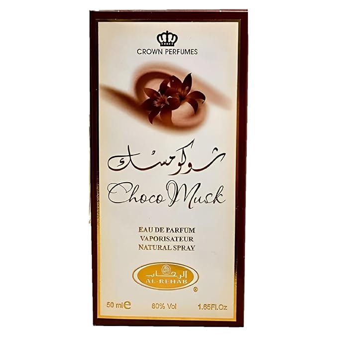 Al Rehab Choco Musk Eau De Parfum Spray for Women, 1.65 Ounce
