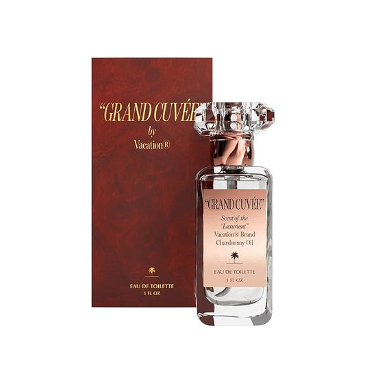 VACATION “GRAND CUVÉE” Eau de Toilette Sunscreen, Amber Vanilla Perfume, Unisex Summer Scent with Argan, Peach, Cedarwood & Vanilla Bean, 1 Fl. Oz.