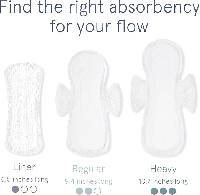 LOLA Ultra-Thin Cotton Panty Liners for Women - Hypoallergenic Panty Liners & Daily Light Pads - Unscented Organic Pads for Women - Pack of 56, 6.5 in