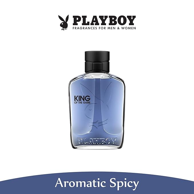 Playboy King of The Game Eau de Toilette Spray for Men, 3.4 Ounce