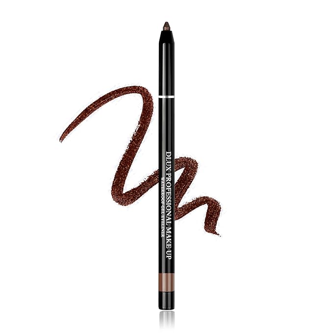 DLUX PROFESSIONAL Gel Eyeliner - 4g Stick Eye liner, Waterproof Pencil Gel Liner, Smooth Cream Eye shadow, Smudge-Free, Long-Lasting, Intense Colours, Easy To Use Korean Cosmetic