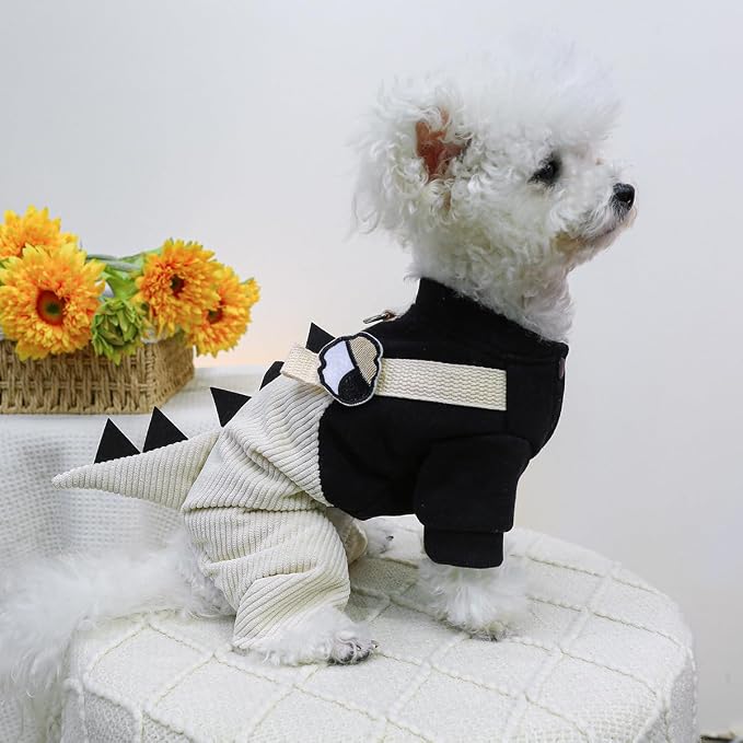 Dog Stylish Overalls Comfortable Puppy One Piece Outfits Summer Bib Overalls for Small Dogs Cute Pet Onesie Jumpsuit Chihuahua Yorkies Birthday Holiday Clothes Cat Costume