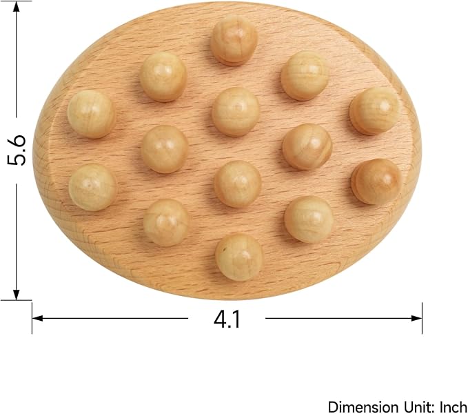 Wood Therapy Mushroom Head Massage Tool, Wooden Massage Scraping Body Brush, Lymphatic Drainage Legs Abdomen Use, Remove Cellulite, Relieve Itchy Skin, Multi-Functional Body Shaping Massager