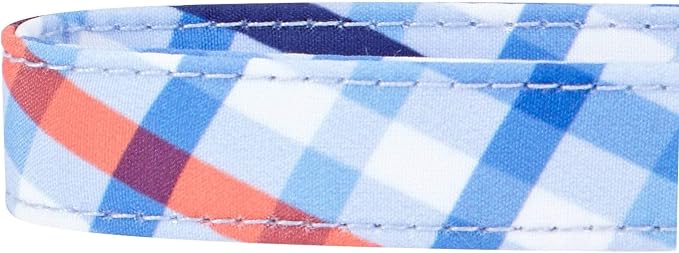 Blueberry Pet 4 Patterns Blue Hue Scottish Plaid Style Adjustable Tie Dog Collar, Small, Neck 12"-16"